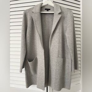 J Crew Sophie Open-Front Sweater-Blazer Style J0244 Heather Grey Cardigan